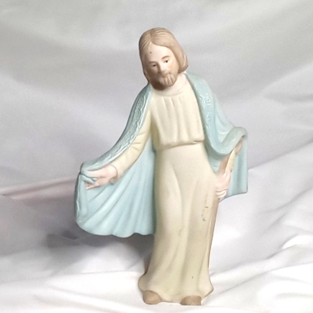 1984 Lefton bisque ware Joseph nativity figure